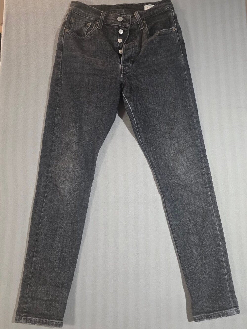 Levi’s 501® S Button-Fly Slim Jeans – Dark Gray